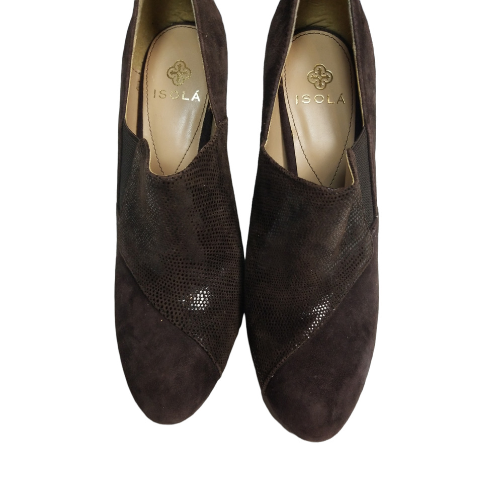 Isola Brown Suede Bootie Size 8